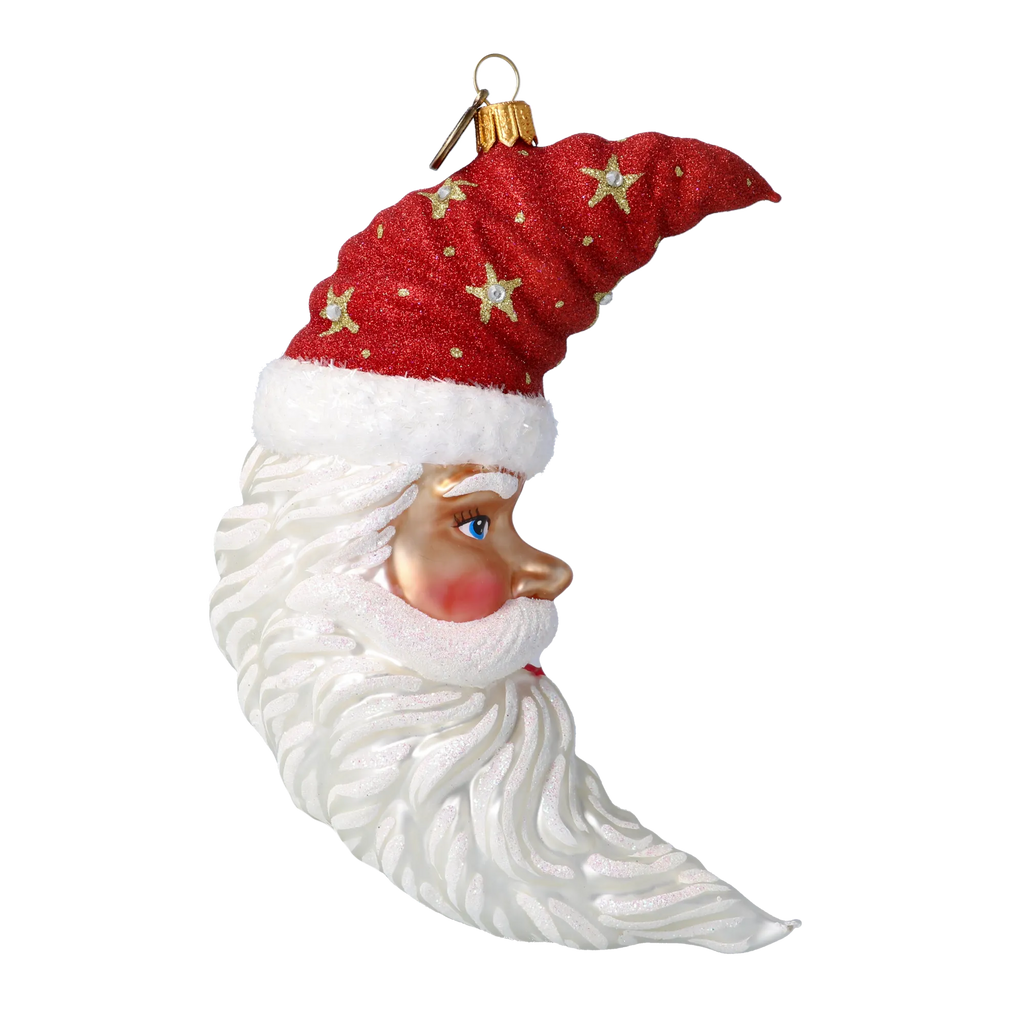Nocturnal Crimson Voyager | Hand-Painted Glass Ornament | Blubom 2024-096