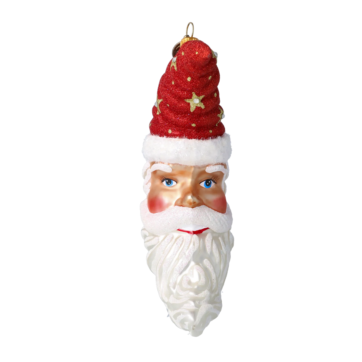 Nocturnal Crimson Voyager | Hand-Painted Glass Ornament | Blubom 2024-096