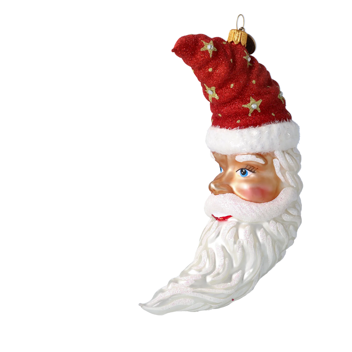 Nocturnal Crimson Voyager | Hand-Painted Glass Ornament | Blubom 2024-096