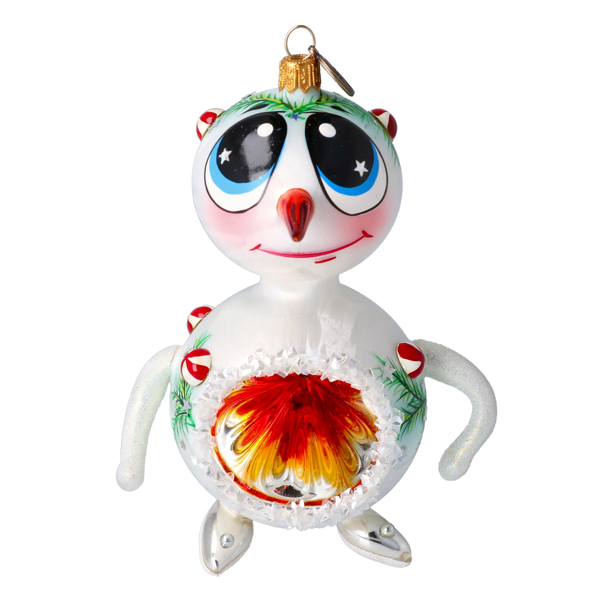 Starry Eyed Voyager | Hand-Painted Glass Ornament | Blubom 2024-098