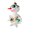 Load image into Gallery viewer, Snowman Reflex. Handmade Glass Christmas ornament. 2024-098
