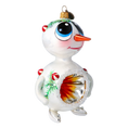 Load image into Gallery viewer, Snowman Reflex. Handmade Glass Christmas ornament. 2024-098
