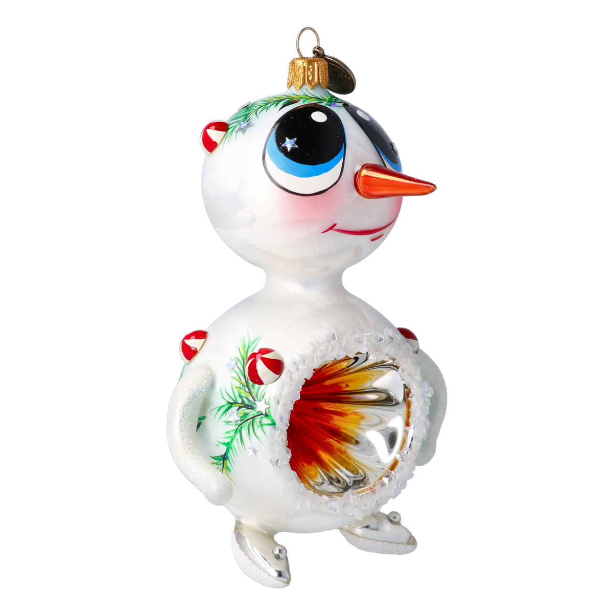 Starry Eyed Voyager | Hand-Painted Glass Ornament | Blubom 2024-098