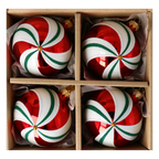 Crimson Solar Waltz | Hand-Painted Glass Ornament | Blubom 2024-104