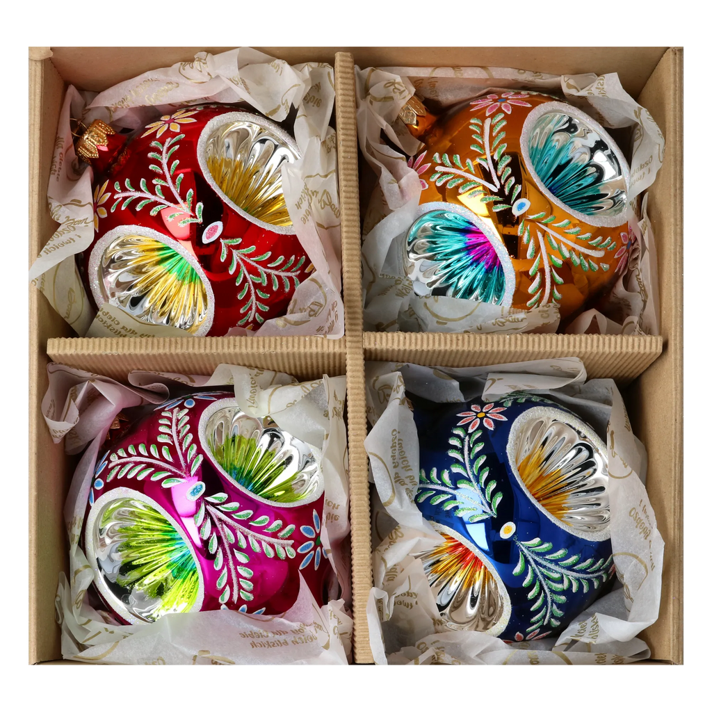Enamel Petal Echoes | Hand-Painted Glass Ornament | Blubom 2024-106