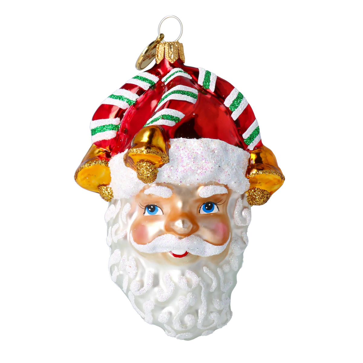 Jovial Gilded Chimes | Hand-Painted Glass Ornament | Blubom 2024-107