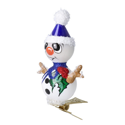 Curious Azure Scout | Hand-Painted Glass Ornament | Blubom 2024-111