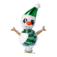 Load image into Gallery viewer, Snowman Friend. Handmade Glass Christmas ornament. 2024-113

