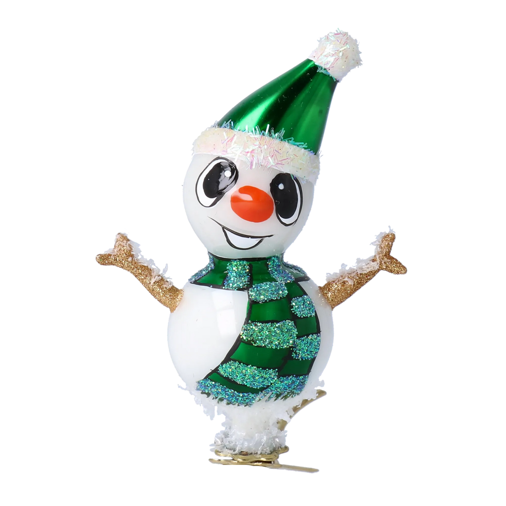 Jaunty Emerald Sprite | Hand-Painted Glass Ornament | Blubom 2024-113