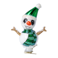 Load image into Gallery viewer, Snowman Friend. Handmade Glass Christmas ornament. 2024-113

