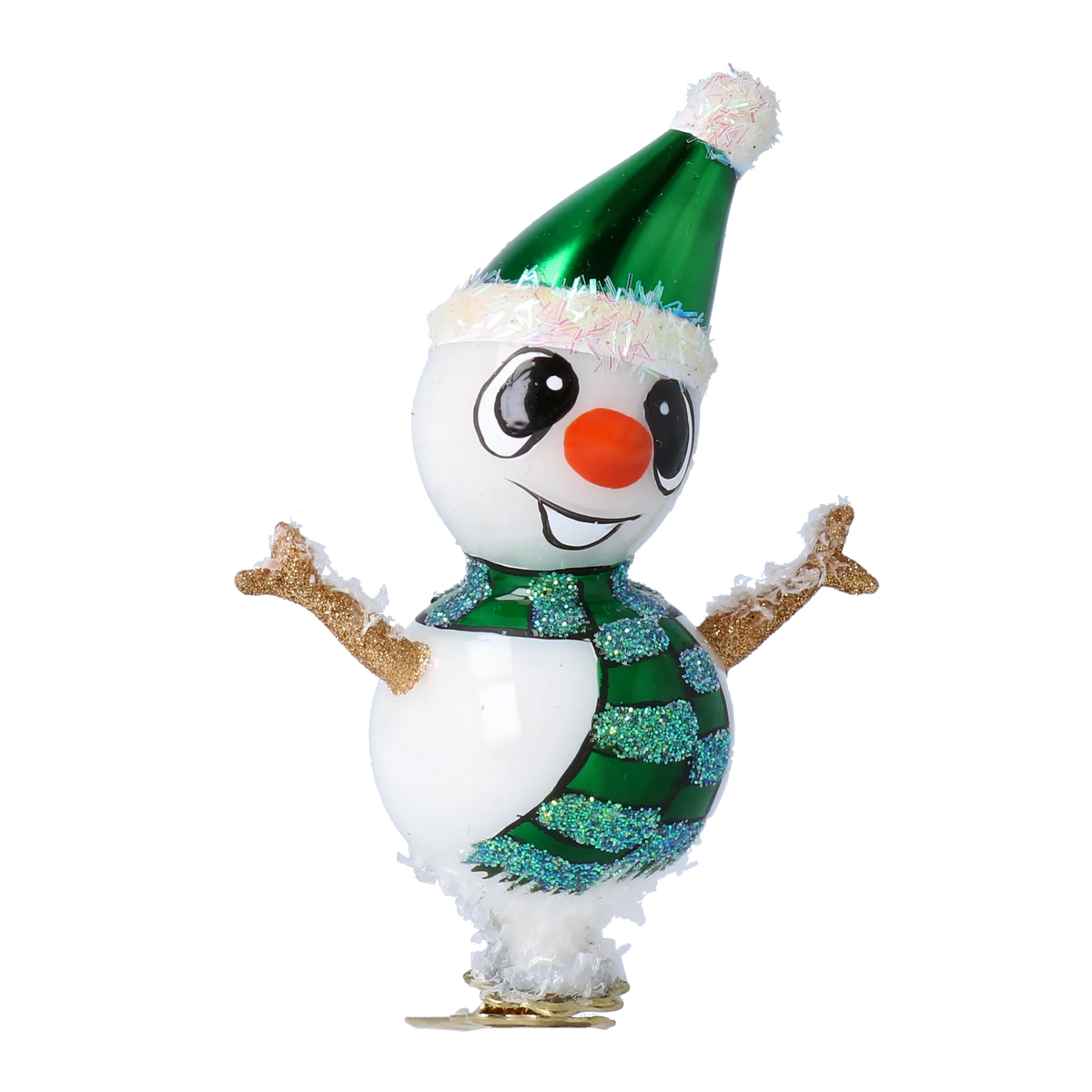 Jaunty Emerald Sprite | Hand-Painted Glass Ornament | Blubom 2024-113