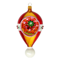 Crimson Zenith Resonance | Hand-Painted Glass Ornament | Blubom 2024-115
