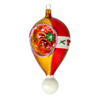 Crimson Zenith Resonance | Hand-Painted Glass Ornament | Blubom 2024-115