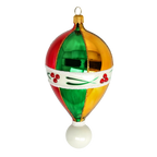 Crimson Zenith Resonance | Hand-Painted Glass Ornament | Blubom 2024-115