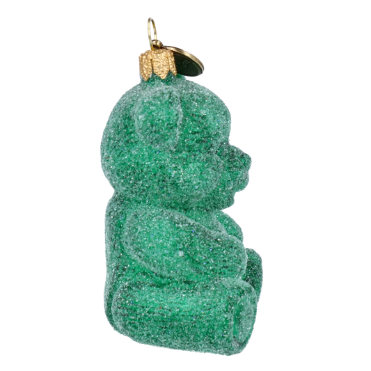 Emerald Gummy Bear Premium christmas glass ornament 2024-121