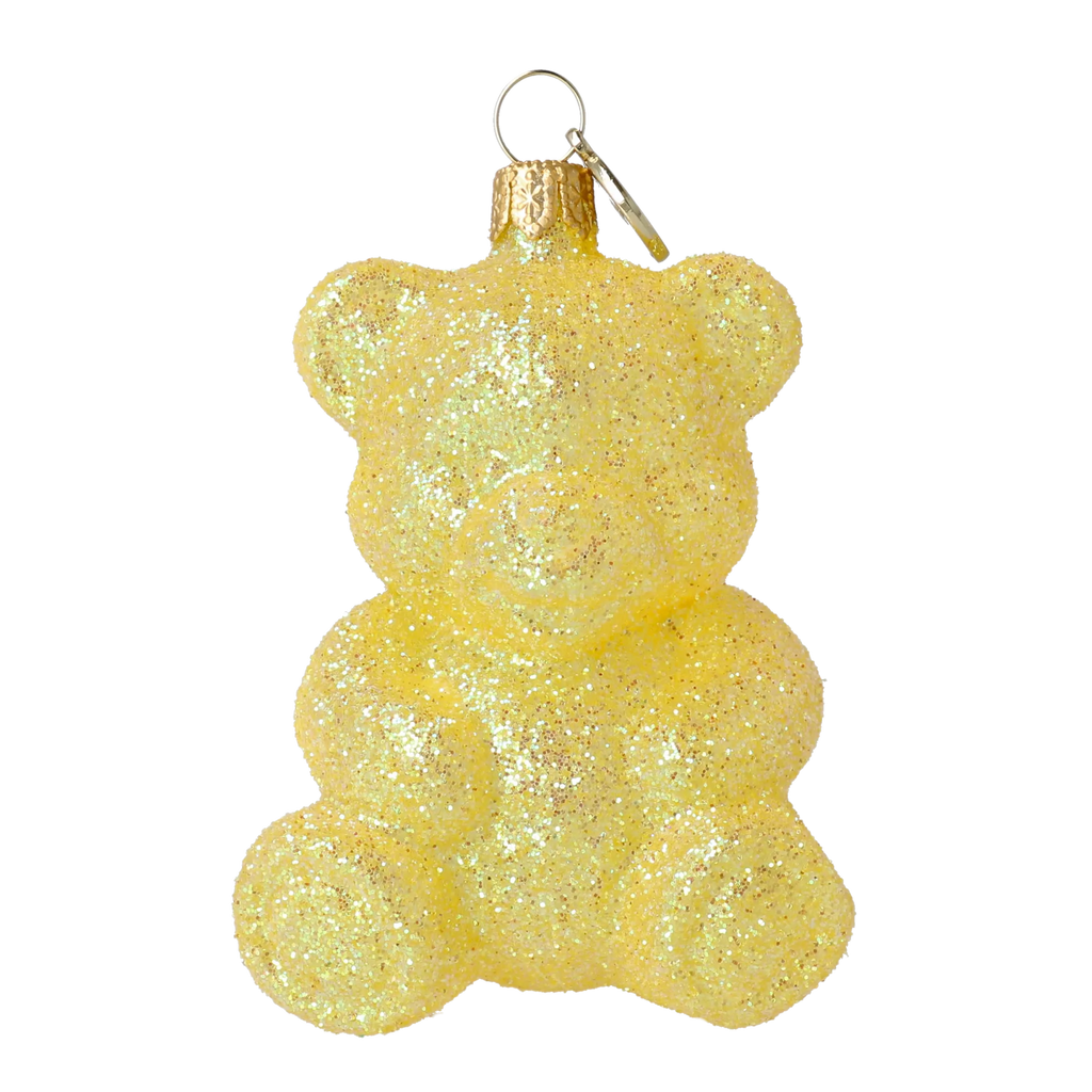 Mellow Citron Bear | Hand-Painted Glass Ornament | Blubom 2024-126