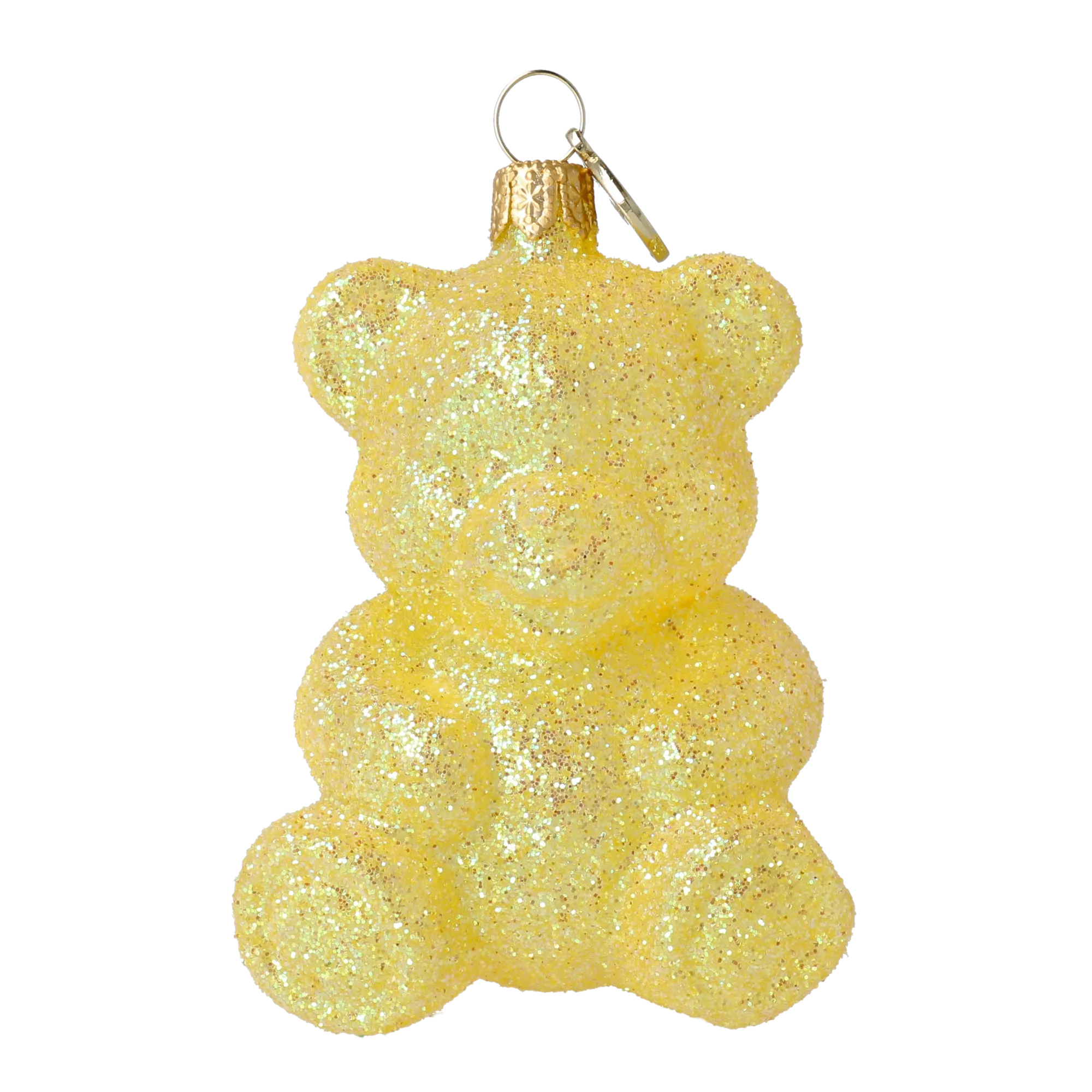 Mellow Citron Bear | Hand-Painted Glass Ornament | Blubom 2024-126