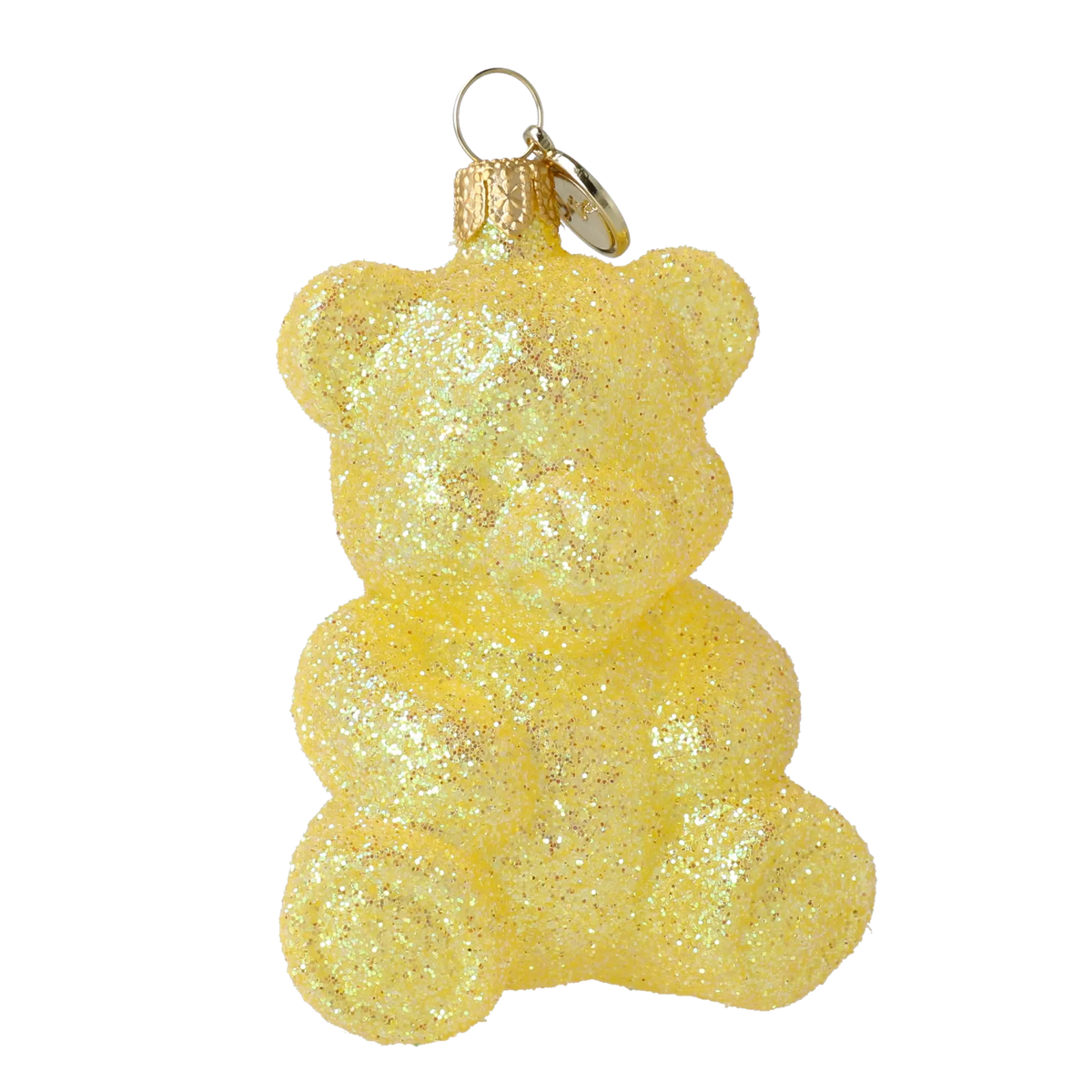 Mellow Citron Bear | Hand-Painted Glass Ornament | Blubom 2024-126