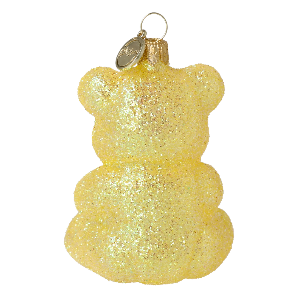 Mellow Citron Bear | Hand-Painted Glass Ornament | Blubom 2024-126