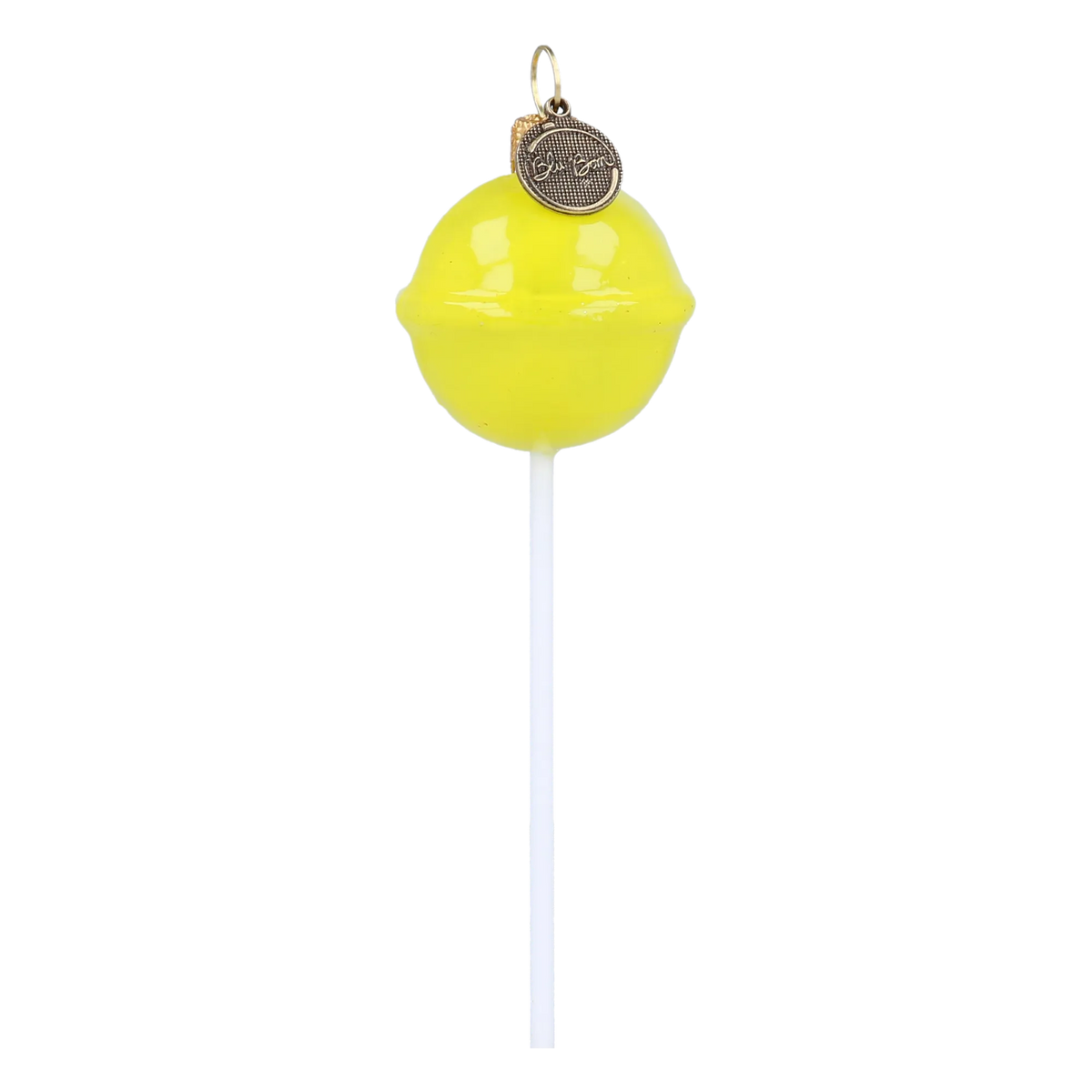 Vivid Citron Savor | Hand-Painted Glass Ornament | Blubom 2024-131