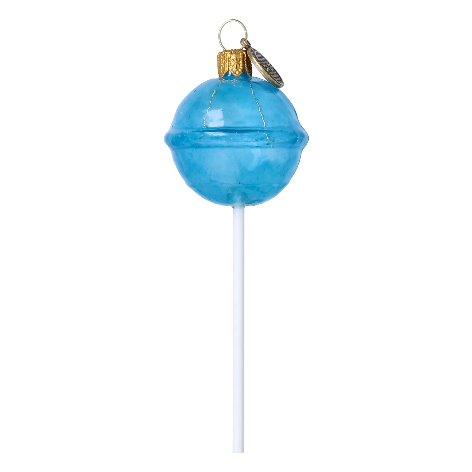 Azure Nectar | Hand-Painted Glass Ornament | Blubom 2024-136