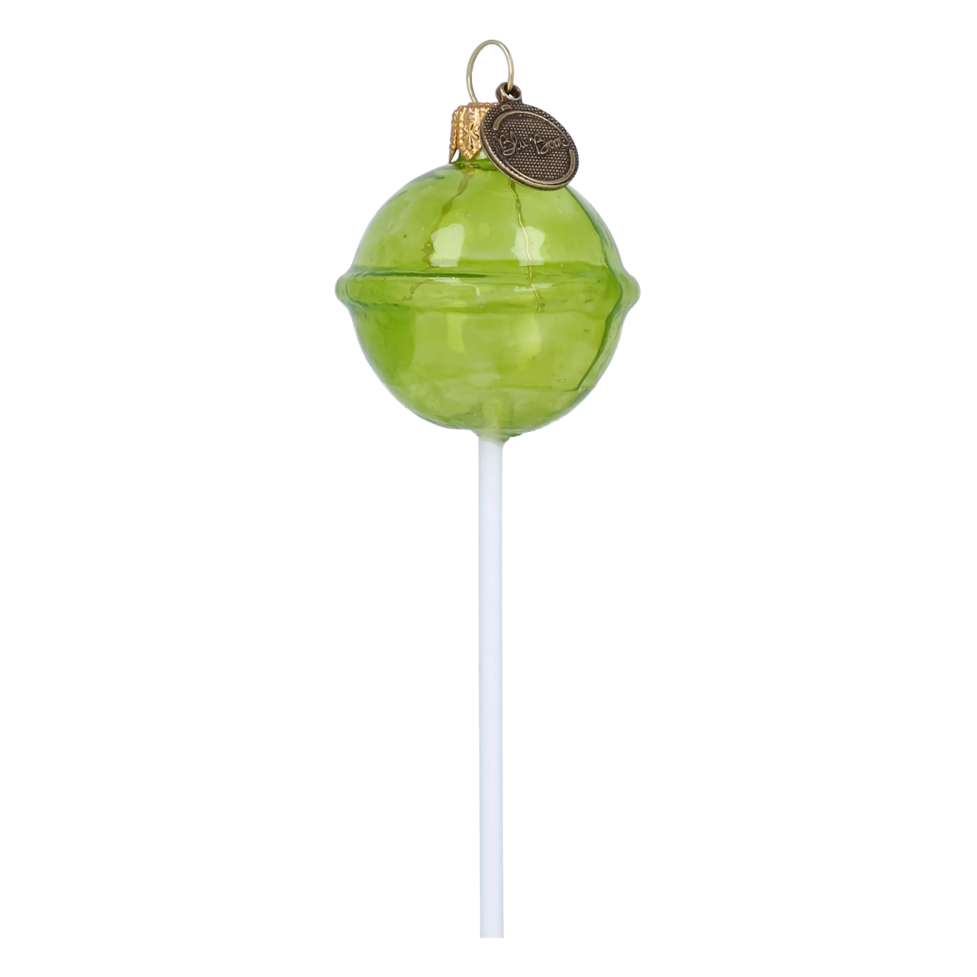 Sharp Lime Confection | Hand-Painted Glass Ornament | Blubom 2024-137