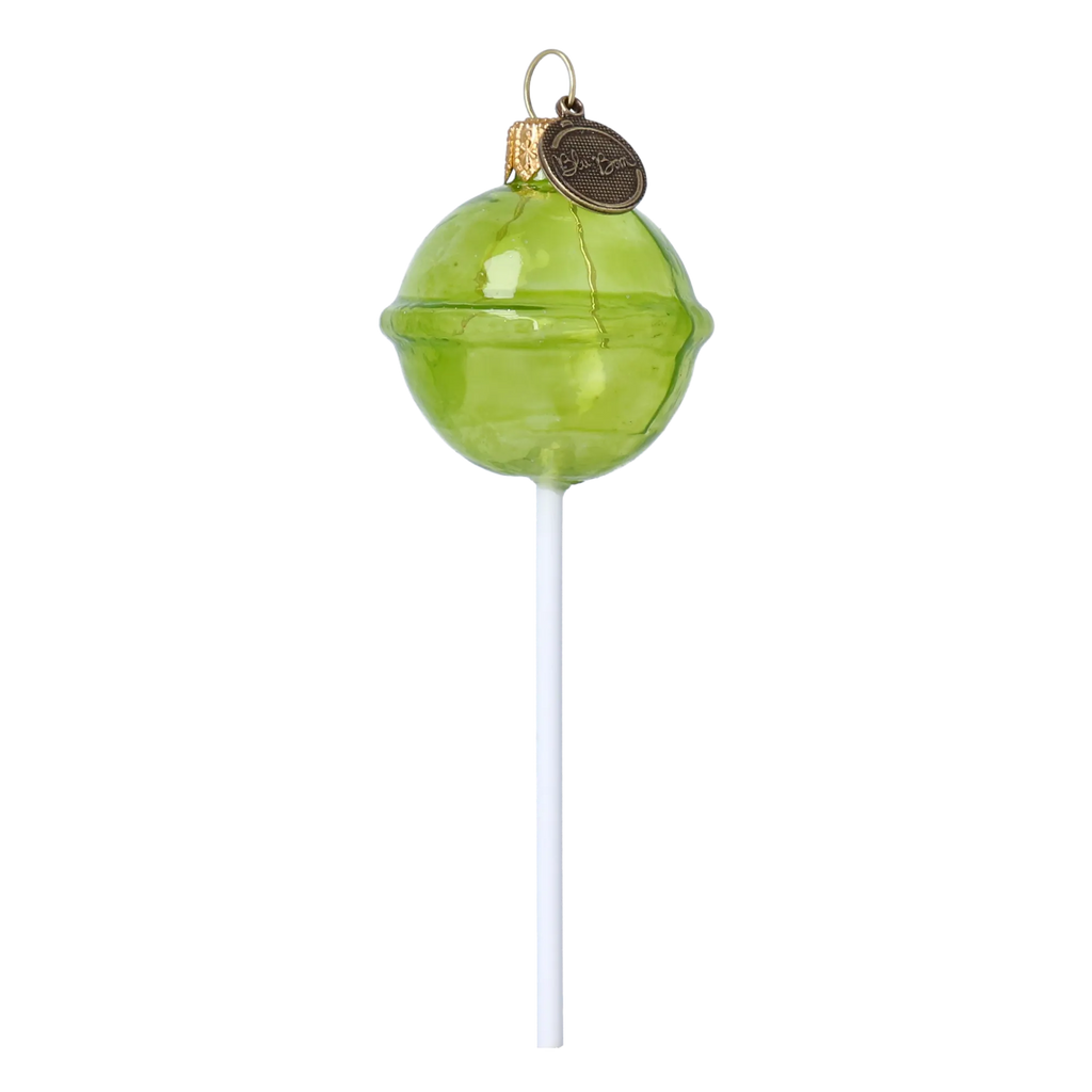 Sharp Lime Confection | Hand-Painted Glass Ornament | Blubom 2024-137