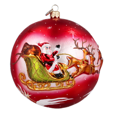 Santa's Sleigh Ball in Holly Red