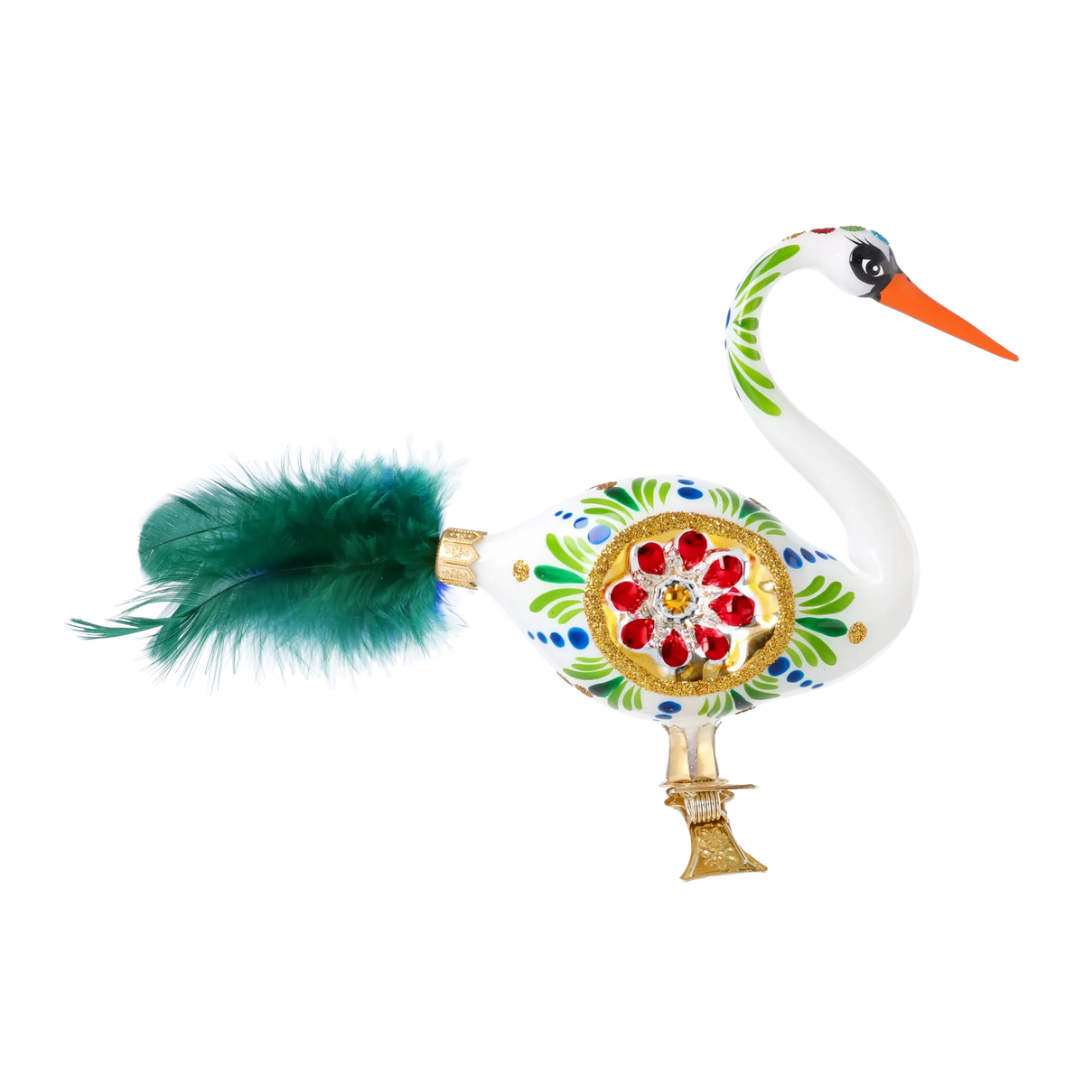 Stately Heritage Herald | Hand-Painted Glass Ornament | Blubom 2024-177