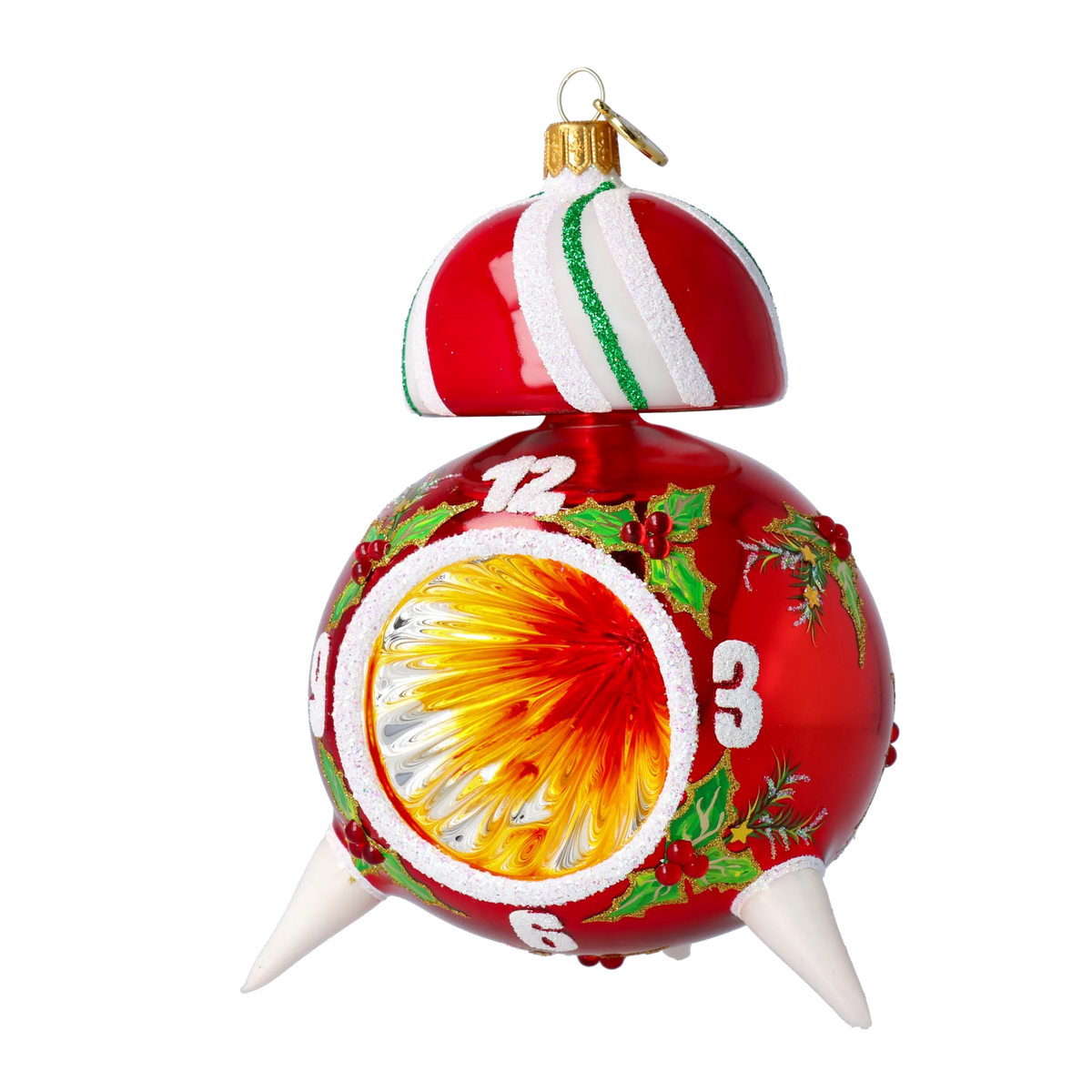 Vigilant Midnight Watch | Hand-Painted Glass Ornament | Blubom 2024-179