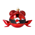 Load image into Gallery viewer, Christmas Frog. Handmade Glass Christmas ornament
