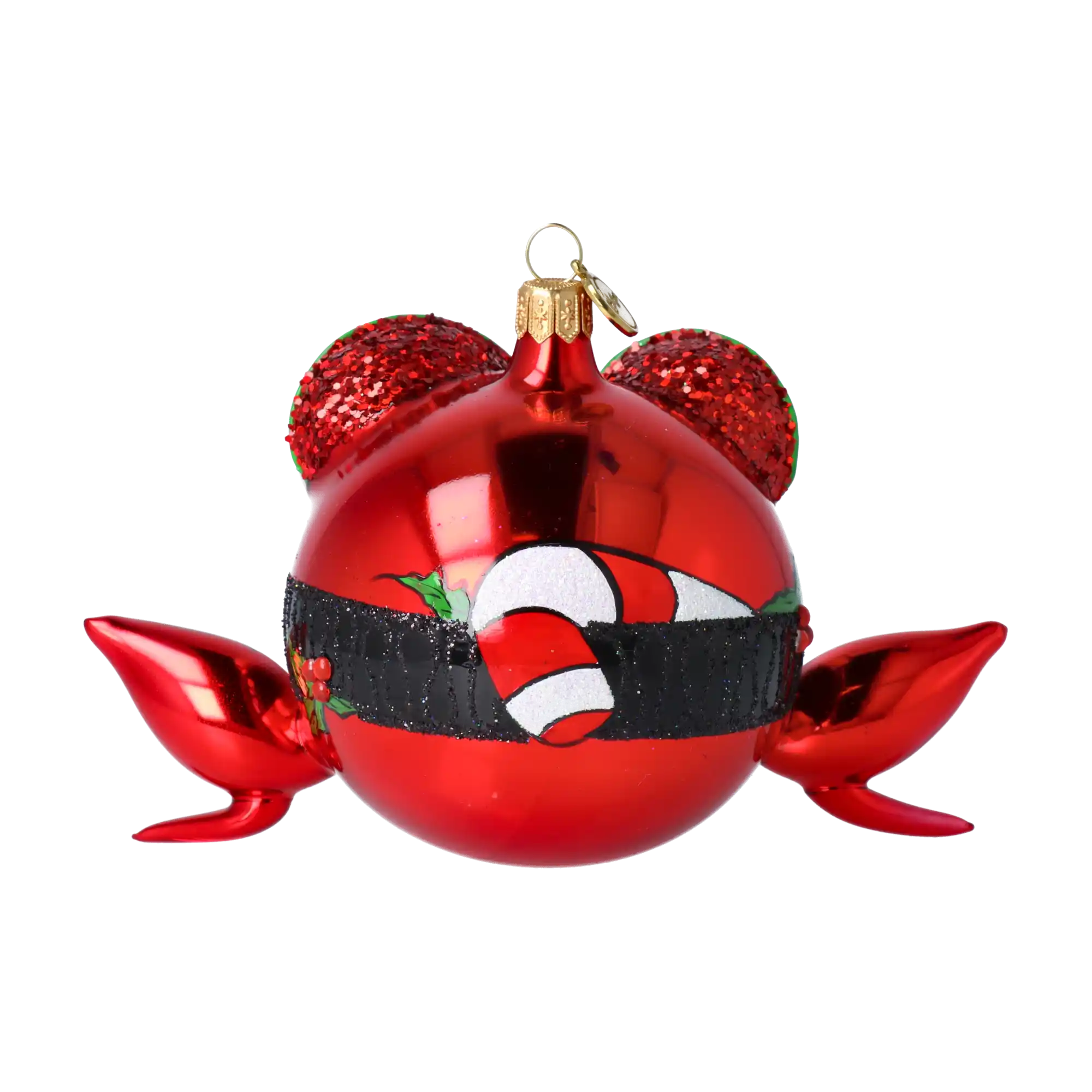 Christmas Frog. Handmade Glass Christmas ornament