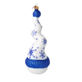 Load image into Gallery viewer, Frosty Flurry Twister Handmade Glass Christmas ornament Snowman
