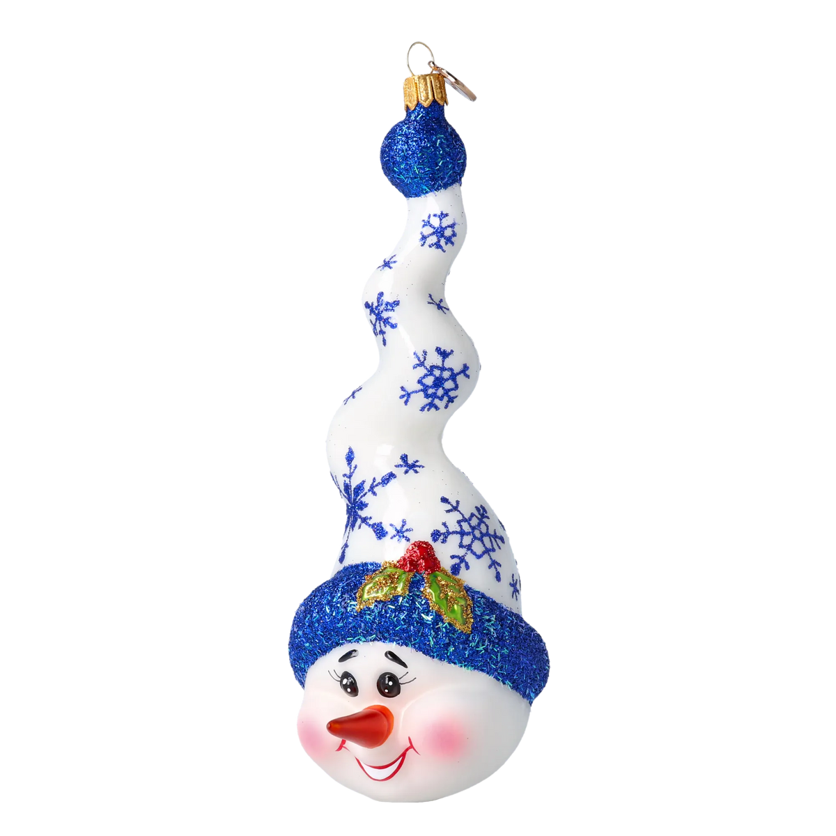 Mirthful Winding Frost | Hand-Painted Glass Ornament | Blubom 2024-182