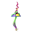 Load image into Gallery viewer, Electric Violet Toadstool Premium christmas glass ornament 2024-185
