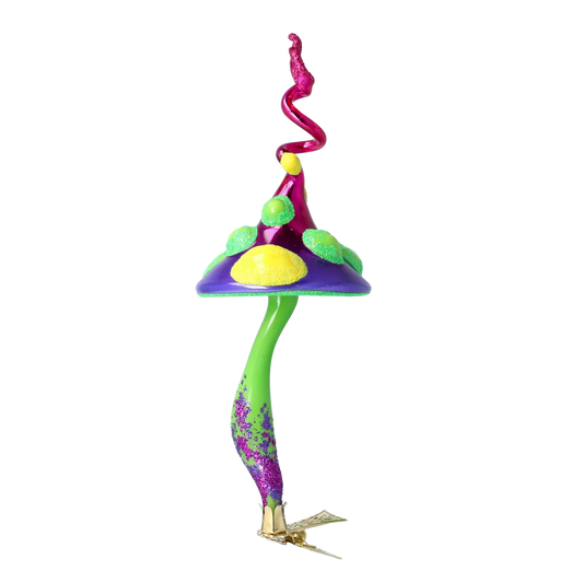 Electric Violet Toadstool Premium christmas glass ornament 2024-185