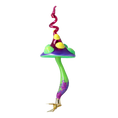 Load image into Gallery viewer, Electric Violet Toadstool Premium christmas glass ornament 2024-185

