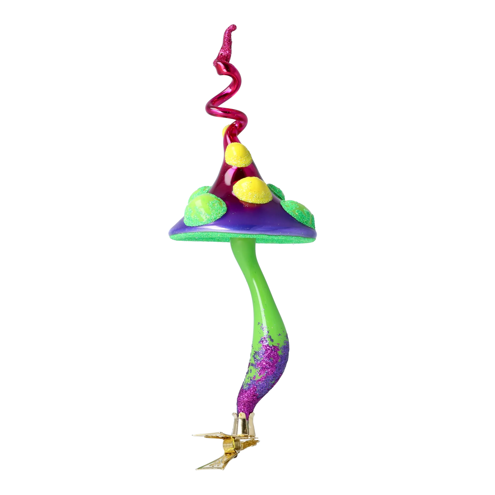 Electric Violet Toadstool Premium christmas glass ornament 2024-185