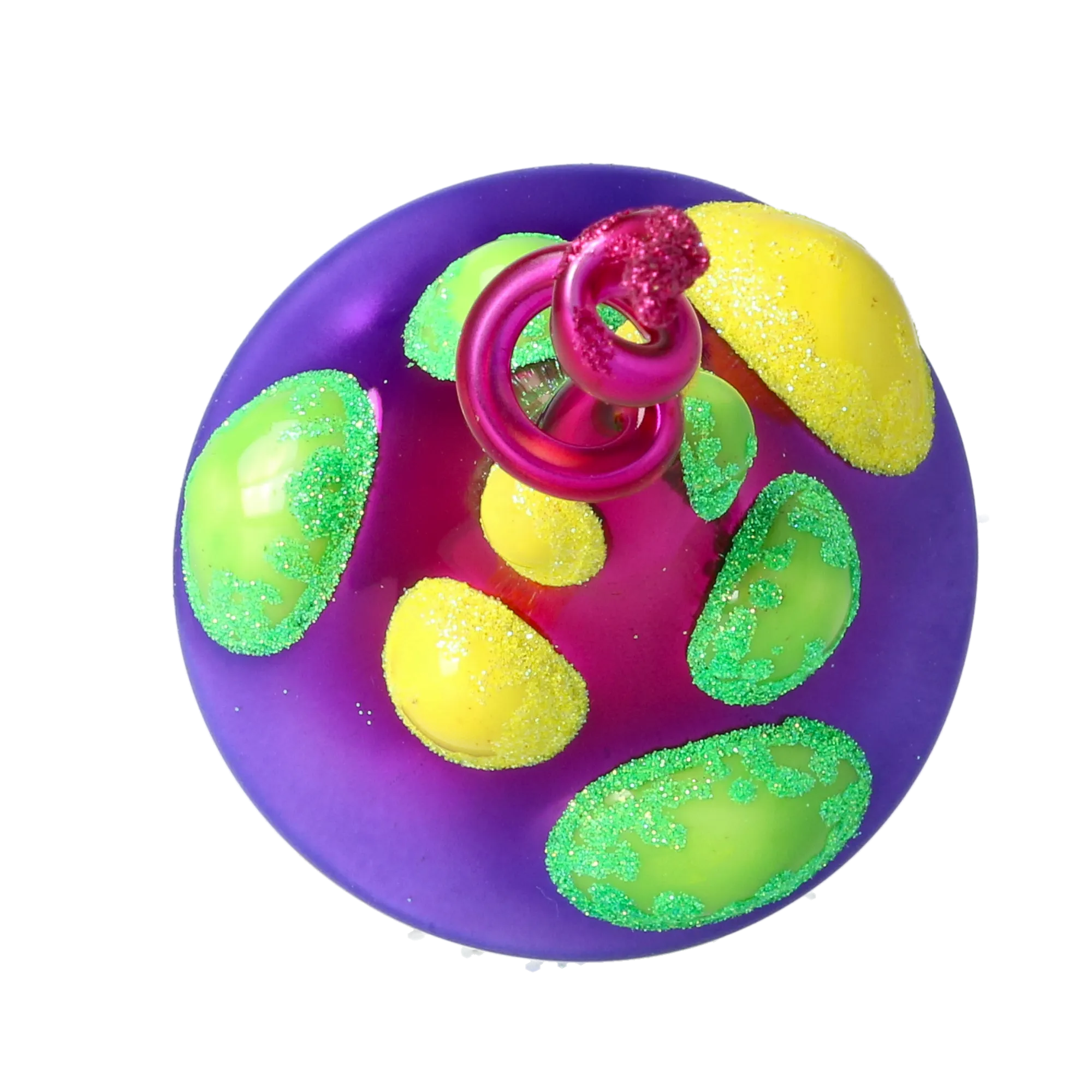 Electric Violet Toadstool Premium christmas glass ornament 2024-185