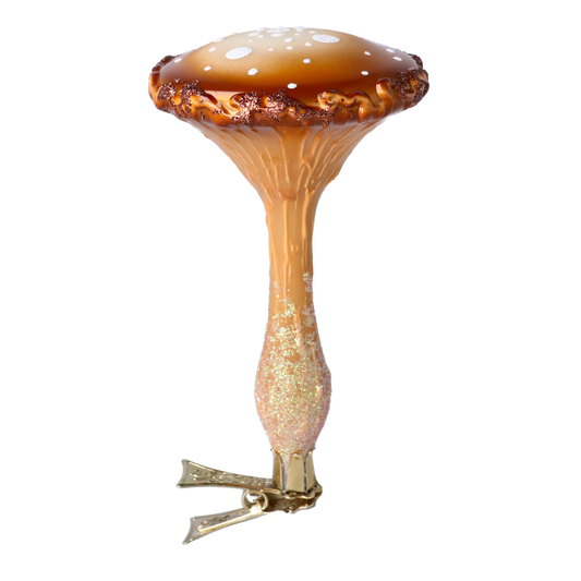 Amber Woodland Mushroom Premium christmas glass ornament 2024-188