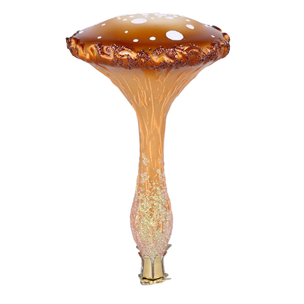 Serene Amber Sentinel | Hand-Painted Glass Ornament | Blubom 2024-188