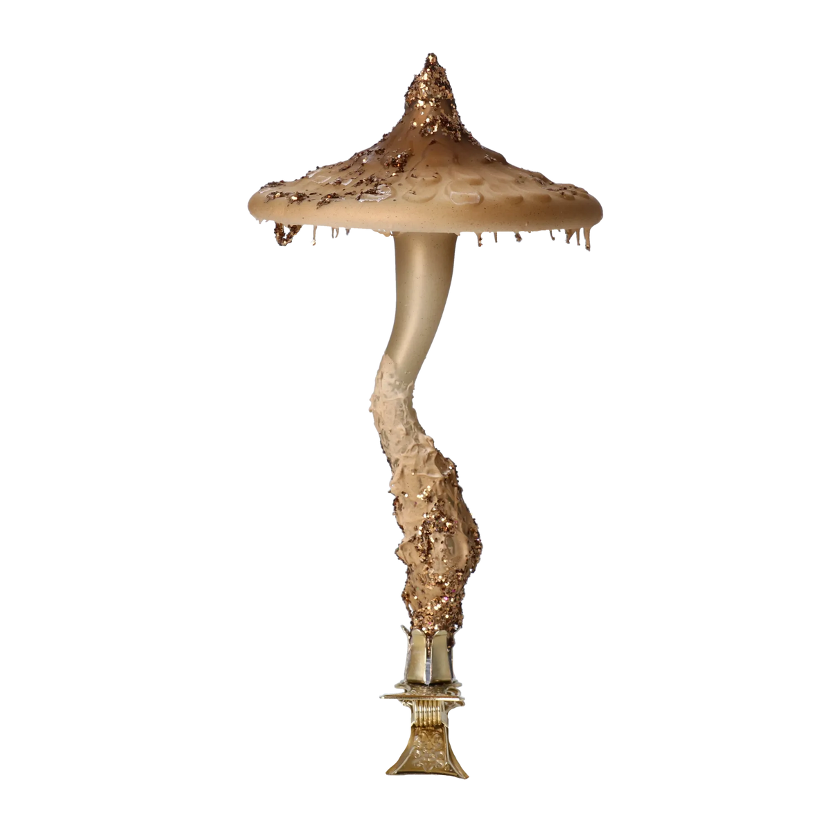 Silent Bronze Spire | Hand-Painted Glass Ornament | Blubom 2024-189