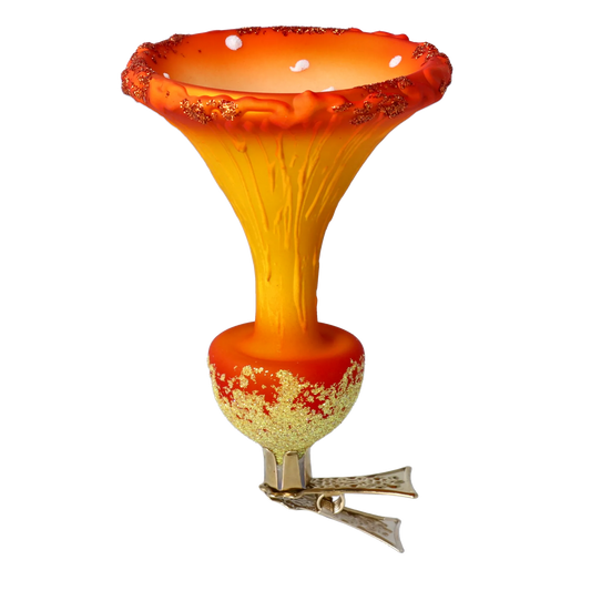 Golden Amber Chanterelle Premium christmas glass ornament 2024-193