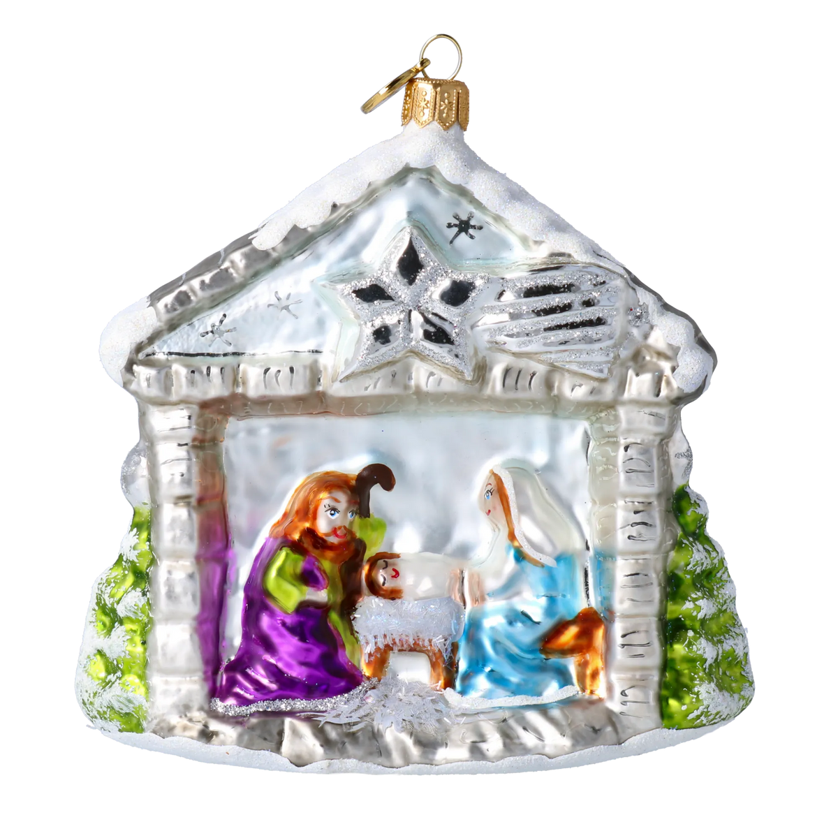 Hallowed Starlit Refuge | Hand-Painted Glass Ornament | Blubom 2024-196