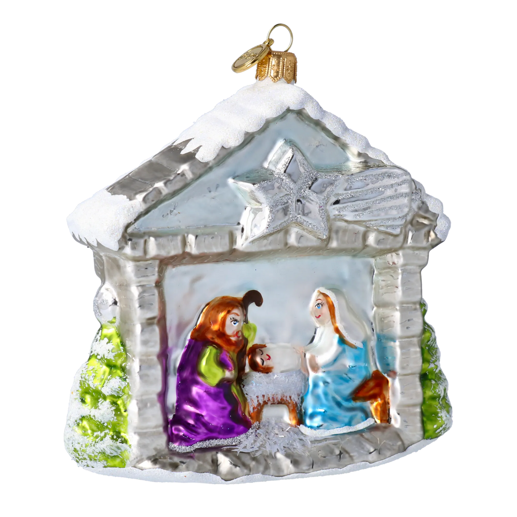 Hallowed Starlit Refuge | Hand-Painted Glass Ornament | Blubom 2024-196