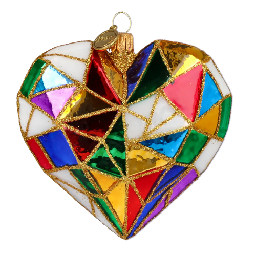Gilded Cathedral Pulse | Hand-Painted Glass Ornament | Blubom 2024-197