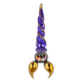 Nocturnal Indigo Sentinel | Hand-Painted Glass Ornament | Blubom 2024-222
