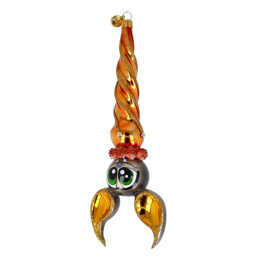 Gilded Amber Bat Premium christmas glass ornament 2024-223