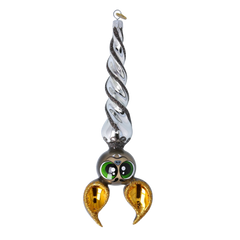 Silver Hanging Spiral Bat