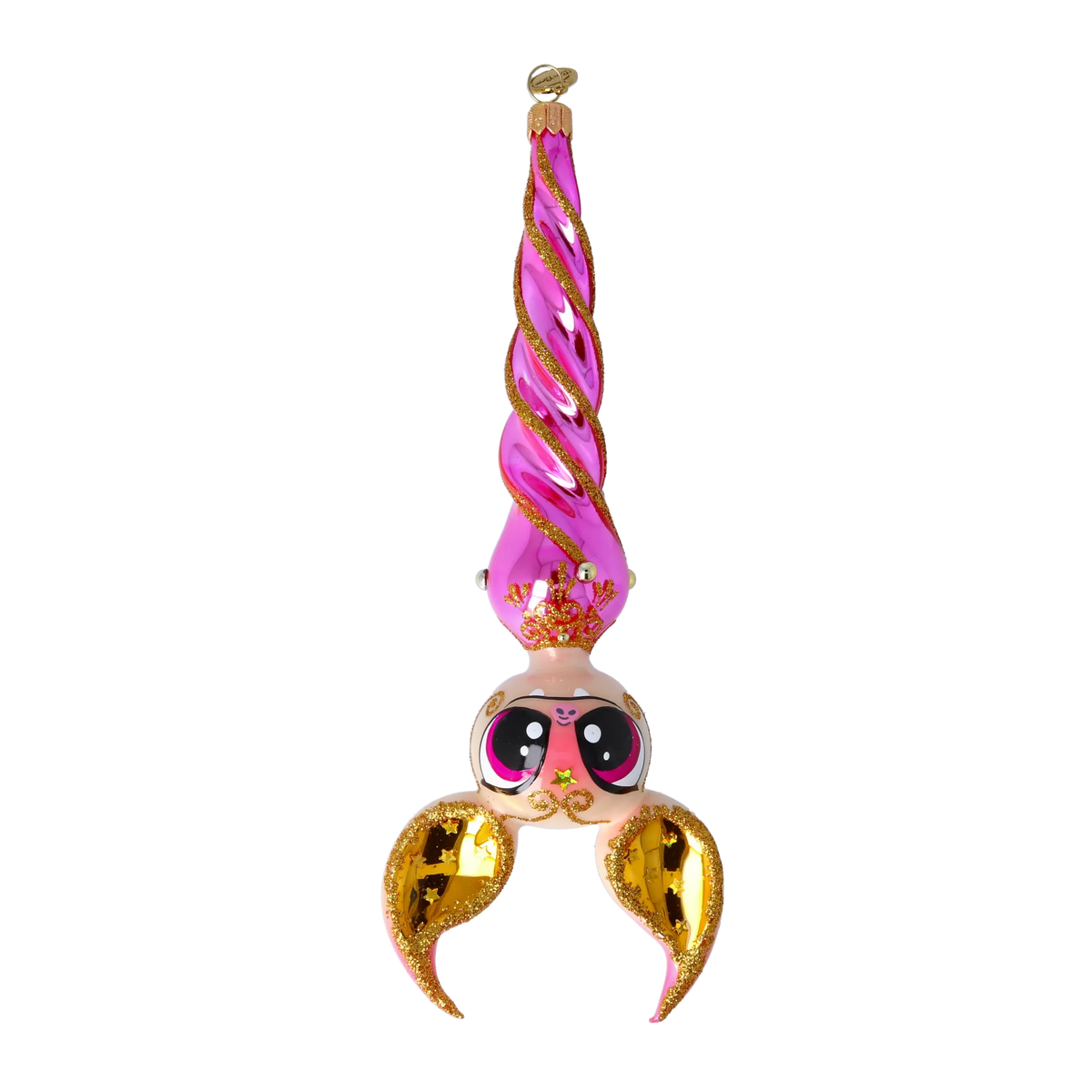Gilded Astral Voyager | Hand-Painted Glass Ornament | Blubom 2024-226